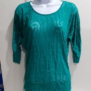Ambiance Apparel Green blouse Size L